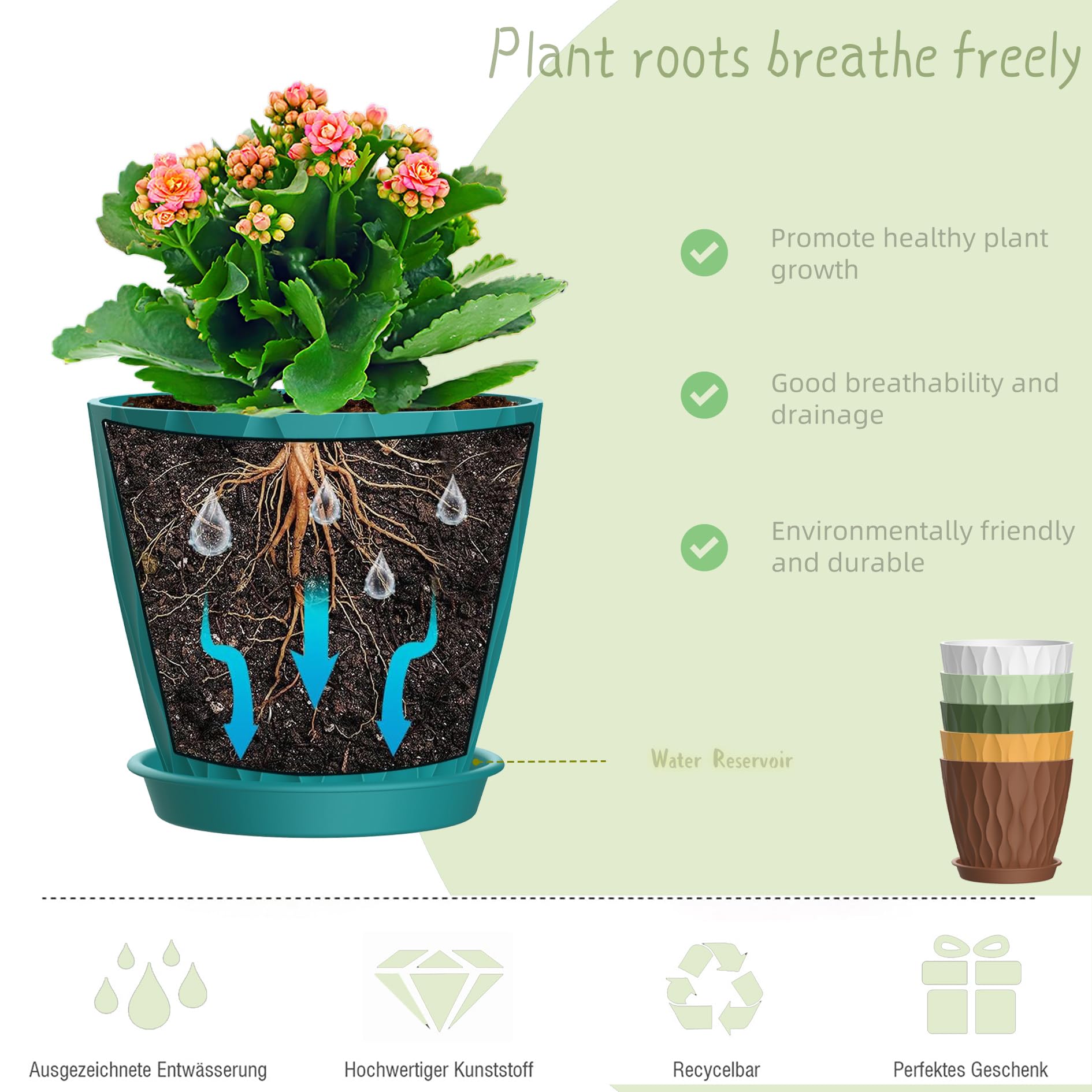 SQKH orchid pot with drainage for healthy blooms.