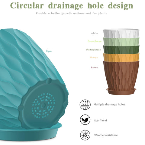 SQKH six-pack indoor plant pots for flexible small-space gardening.