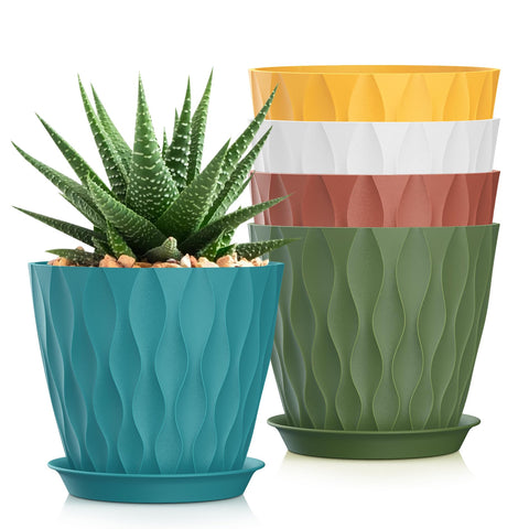 SQKH 7-inch plant pots in a 5-pack ready for any indoor garden.