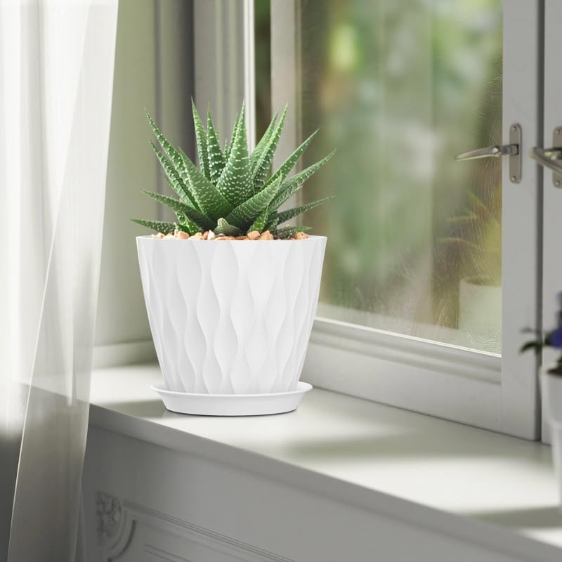 SQKH 7 Inch plant pots gift-ready set for gardeners and hobbyists.