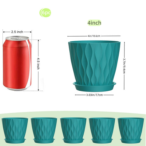 SQKH drainage hole tray 4 inch pot supports tidy watering.