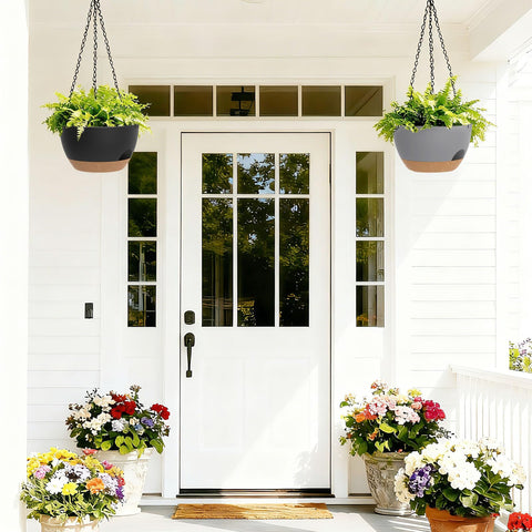 SQKH versatile 8-inch hanging planters for pothos herbs ivy and ferns