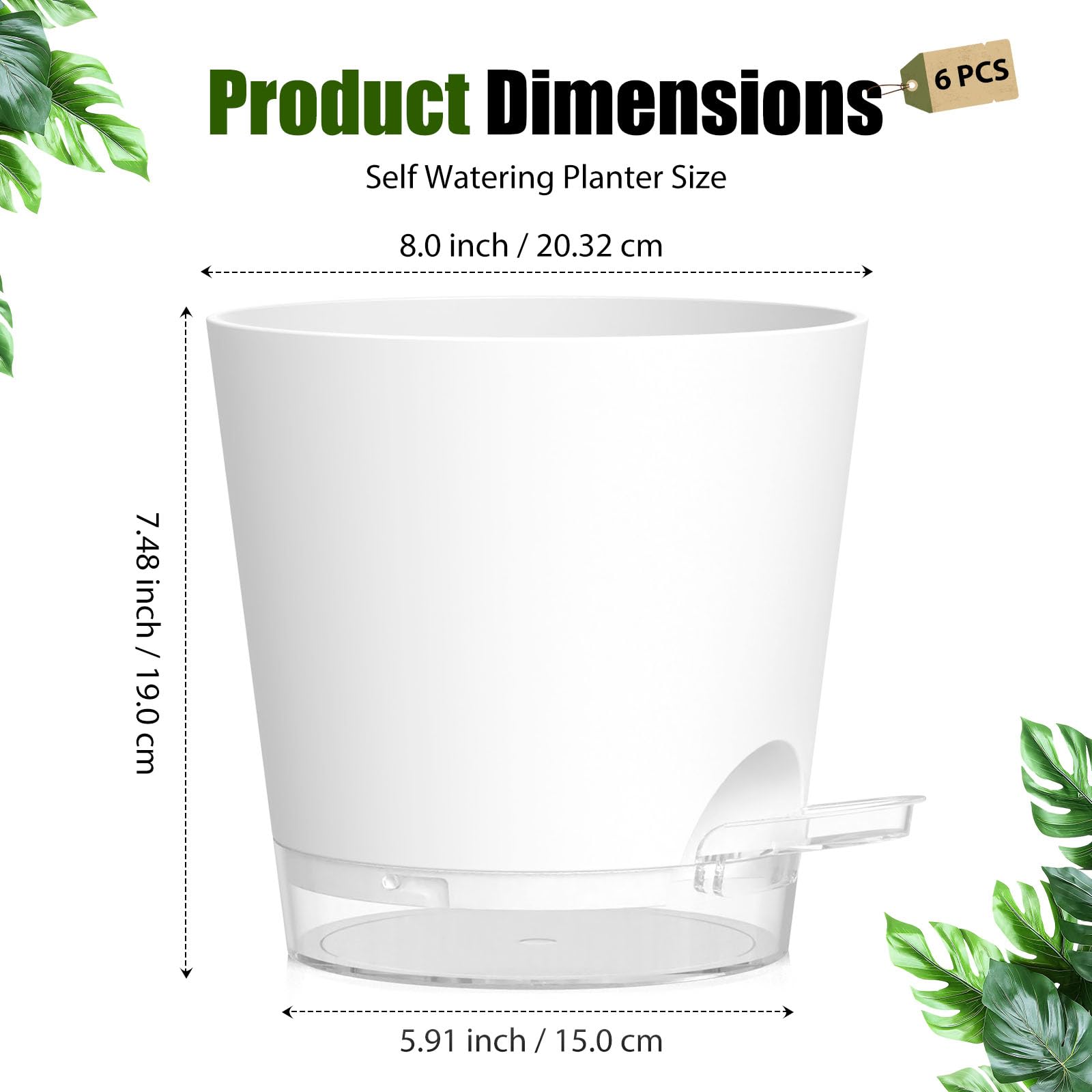 SQKH lightweight durable plastic planter blends with any decor.