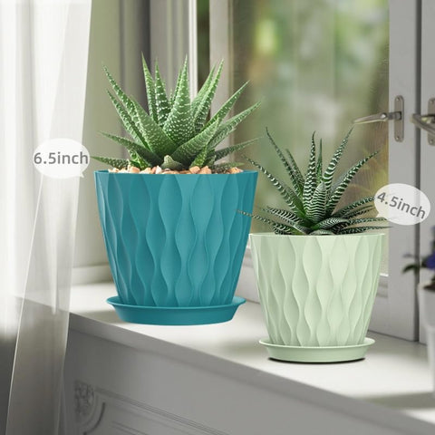 SQKH 4-inch plant pot with drainage holes for seedlings