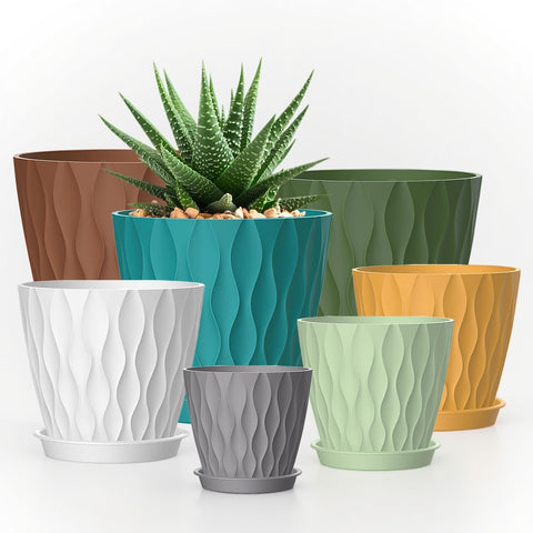 SQKH plant pot 7-inch with drainage holes for healthy root growth