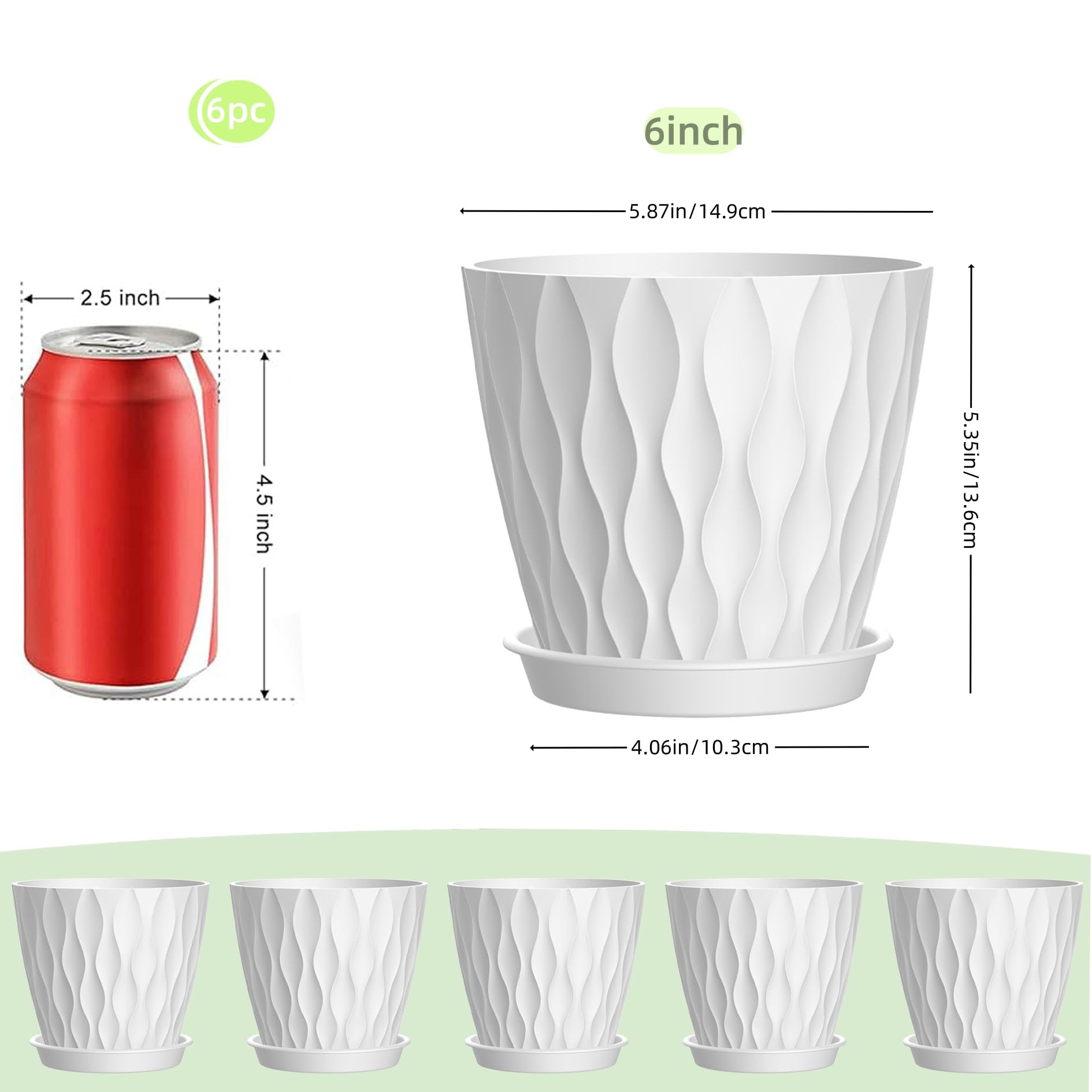 SQKH plant pots with drainage holes support healthy root aeration.