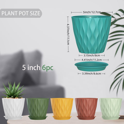 SQKH planters multicolor side view showing compact size for desks and windowsills