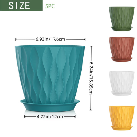 SQKH plastic flower pots with drainage holes support healthy root development.