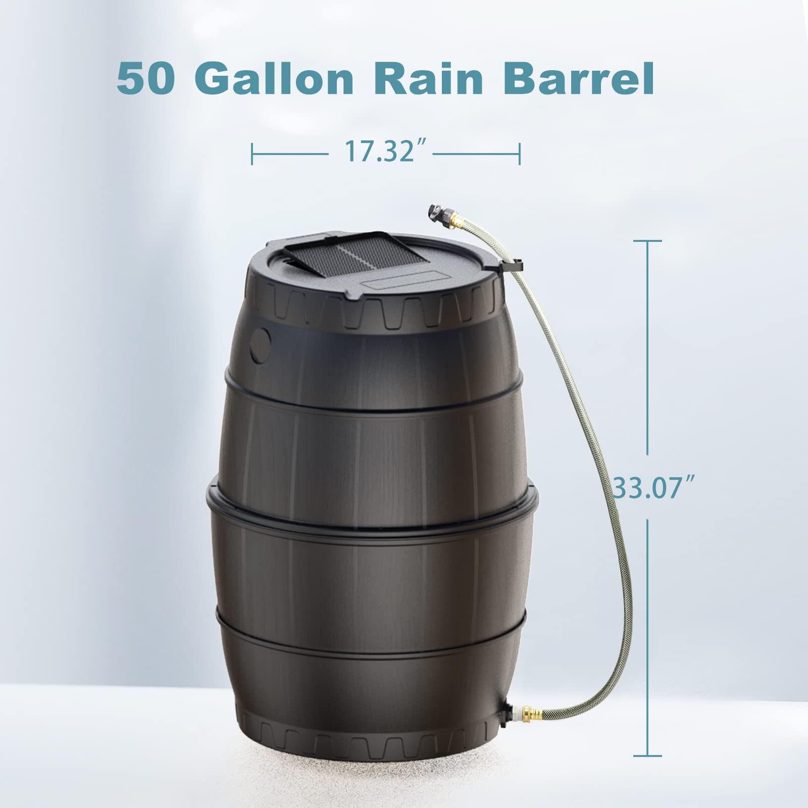SQUEEZE master flatback rain barrel sits flush against a wall
