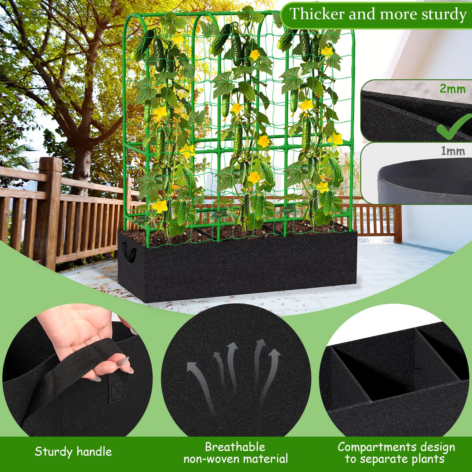 Srapwati heavy-duty steel and plastic construction ensures long-lasting garden performance.