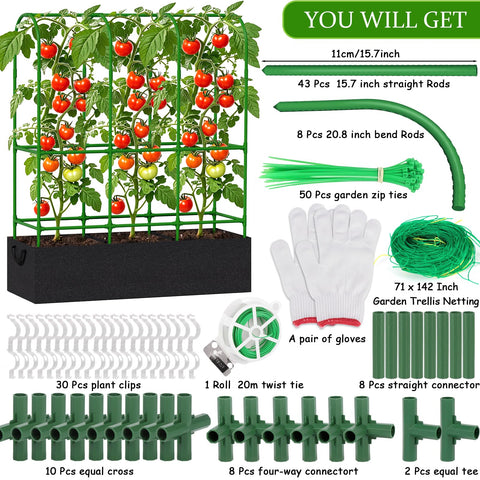 Srapwati netting 6x12ft supports vertical growth and keeps vines organized.