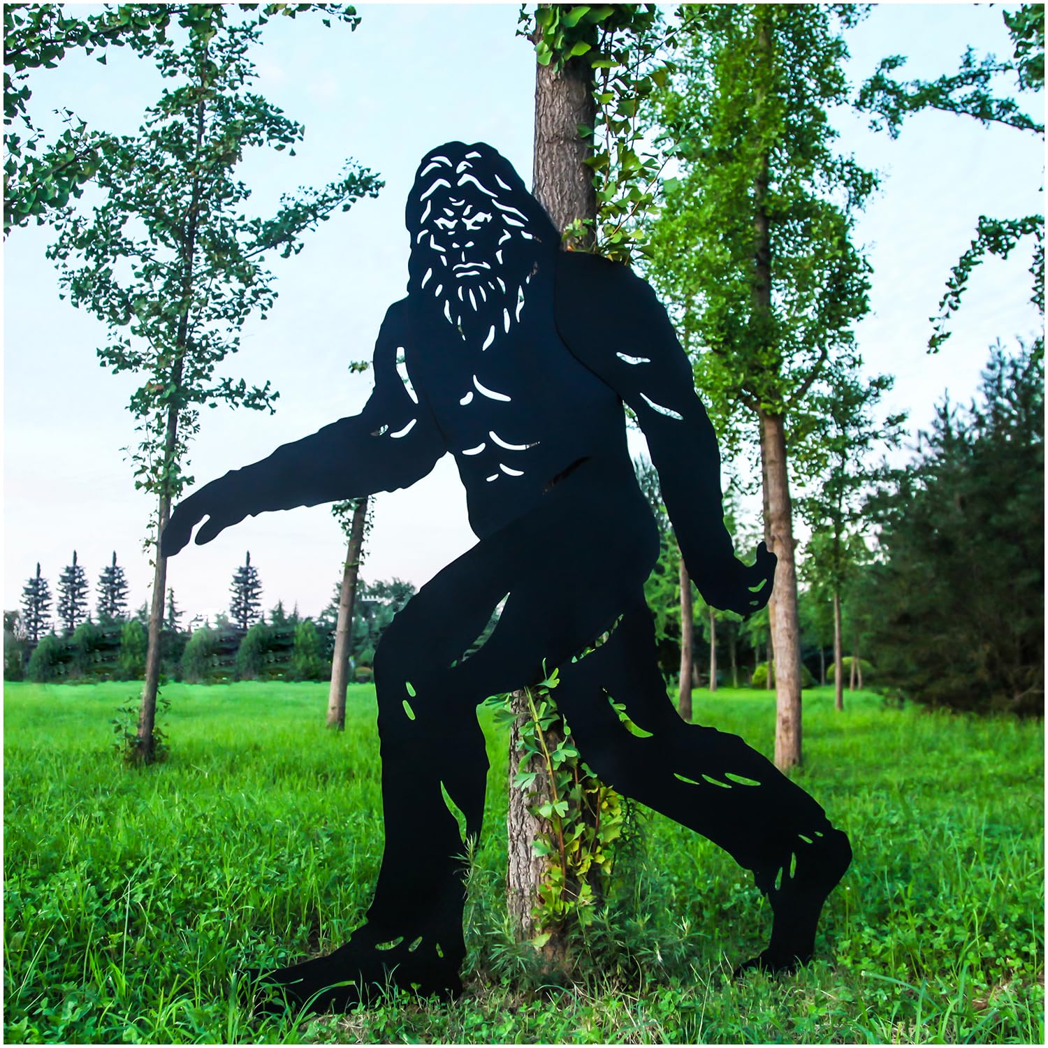 SRDJXY Bigfoot 7.4ft outdoor decor stands tall to spark curiosity in your garden.