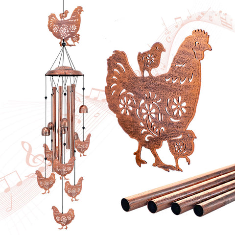 SRDJXY chicken wind chime outdoor decor for garden ambiance.