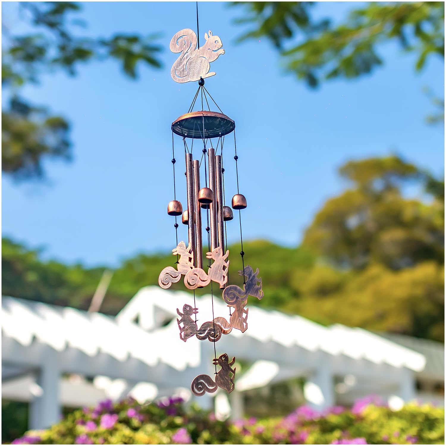 SRDJXY Squirrel Wind Chimes ready to hang with no assembly needed
