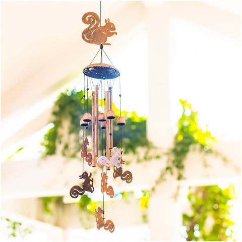 SRDJXY Squirrel Wind Chimes top cover design for longevity