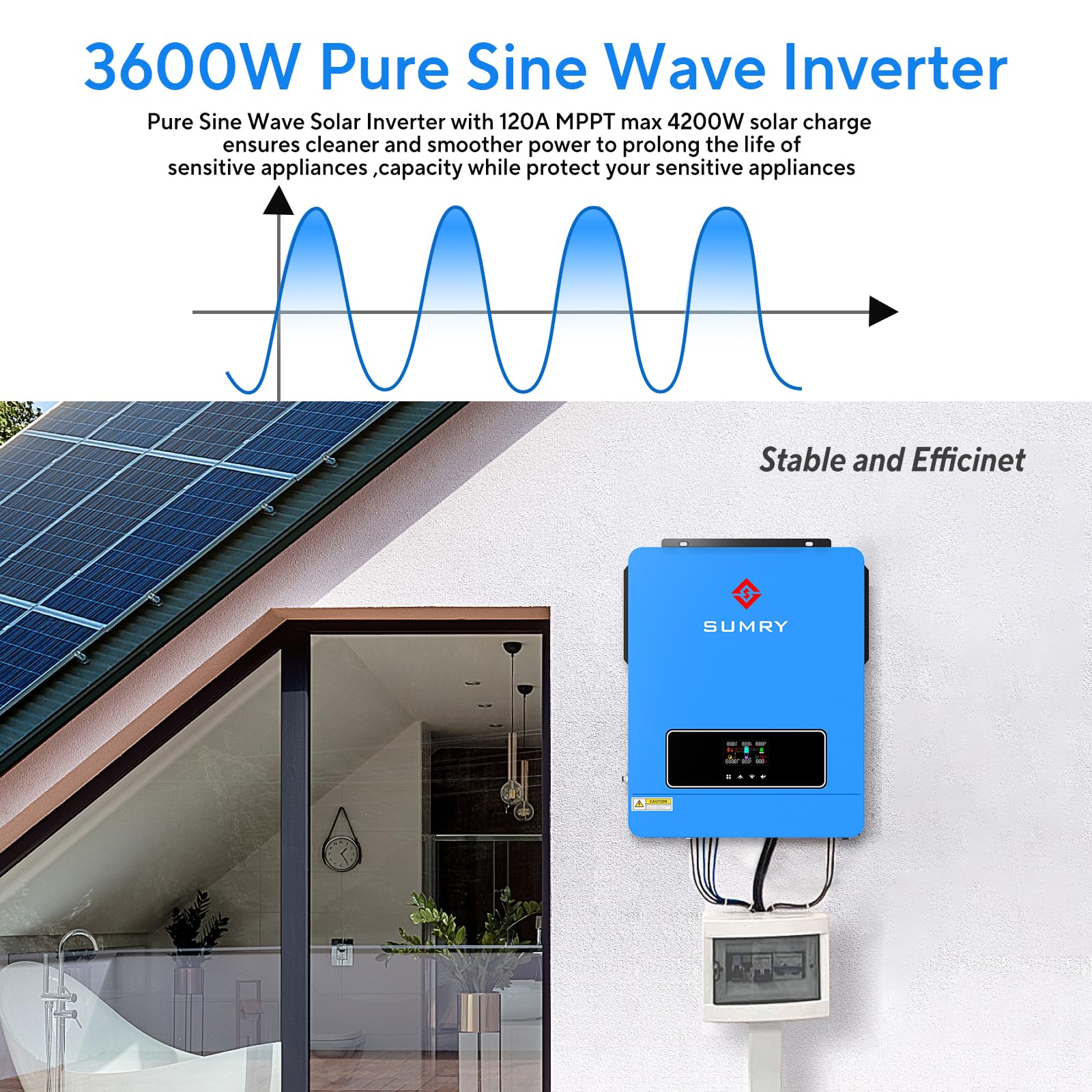 SRGFTS SUMRY inverter port panel with DC/AC connections for versatile setup