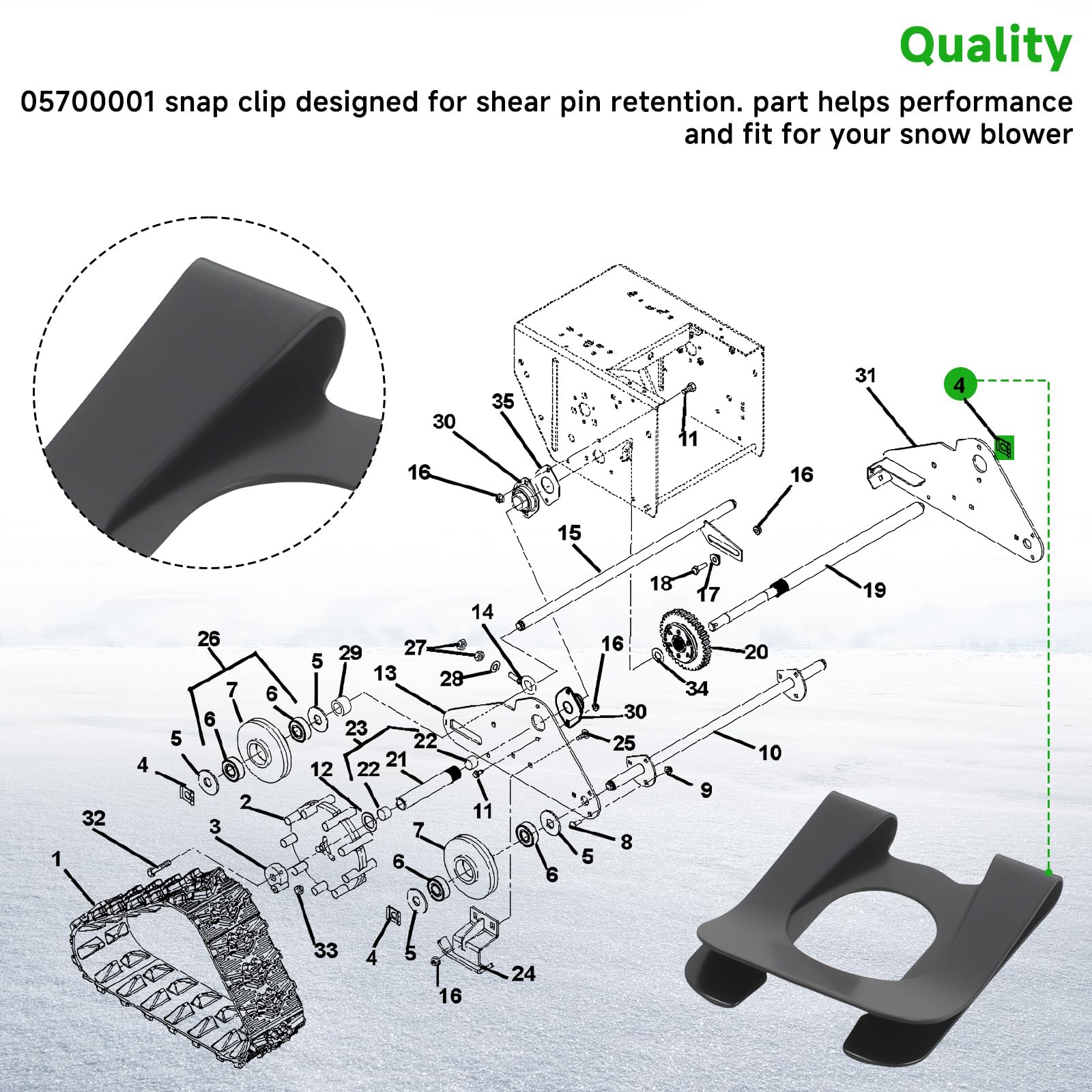 SRIAOO clip demonstrates broad model compatibility for Gravely and Ariens equipment
