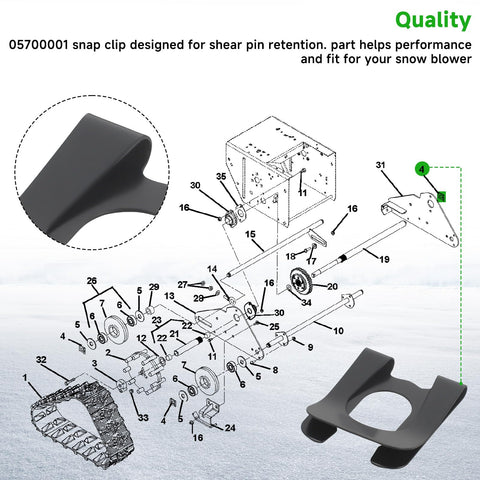 SRIAOO clip demonstrates broad model compatibility for Gravely and Ariens equipment