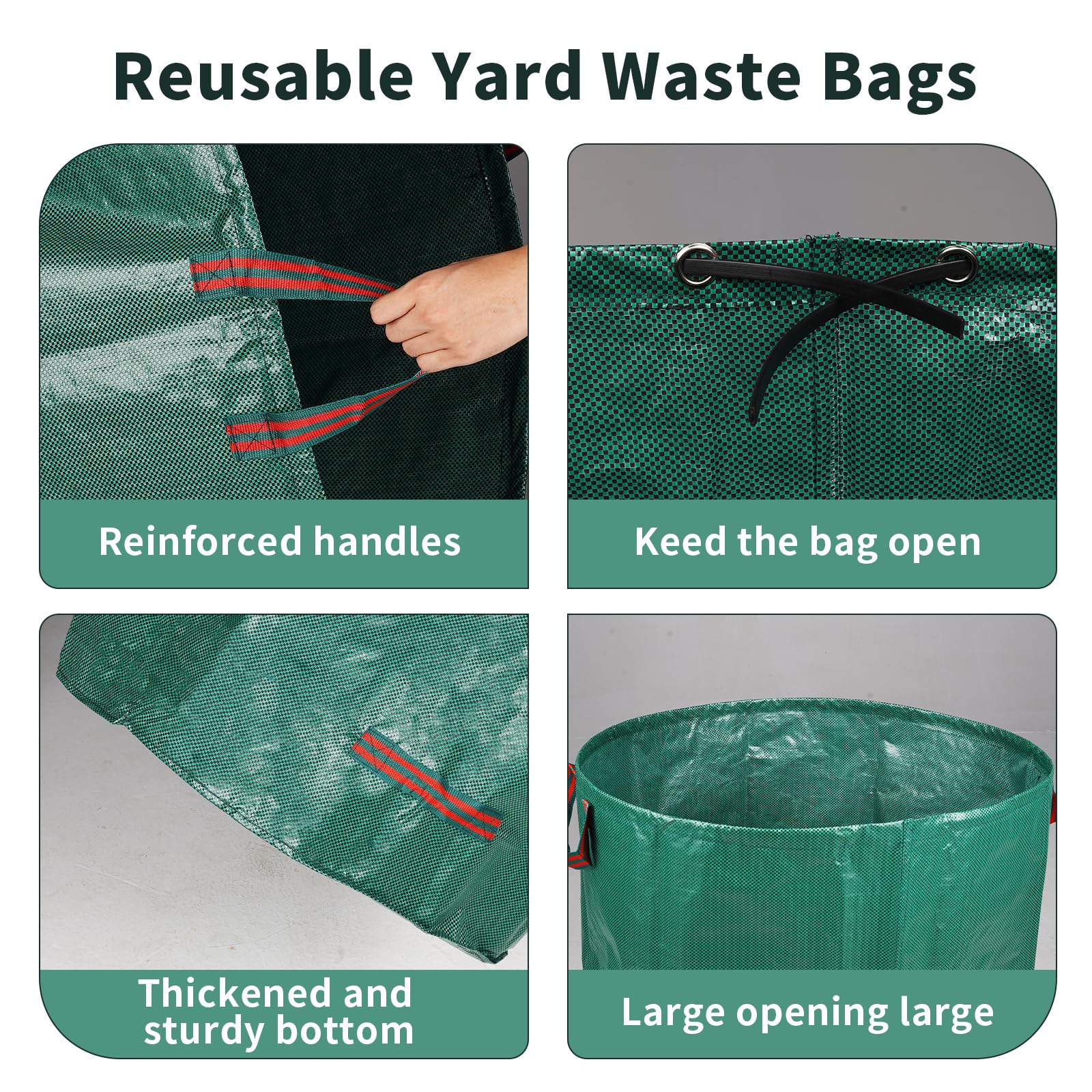 Srkmxzr reusable garden bags folded compactly for storage