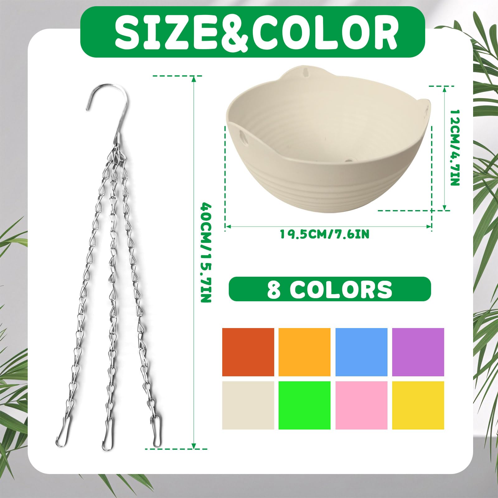 Srmayyi brick-red hanging planter adds bright color to any display.