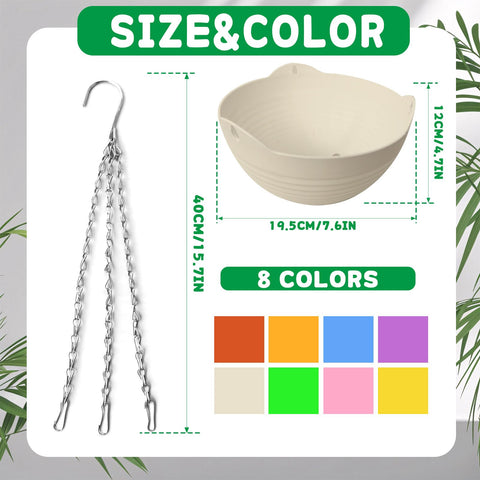 Srmayyi brick-red hanging planter adds bright color to any display.