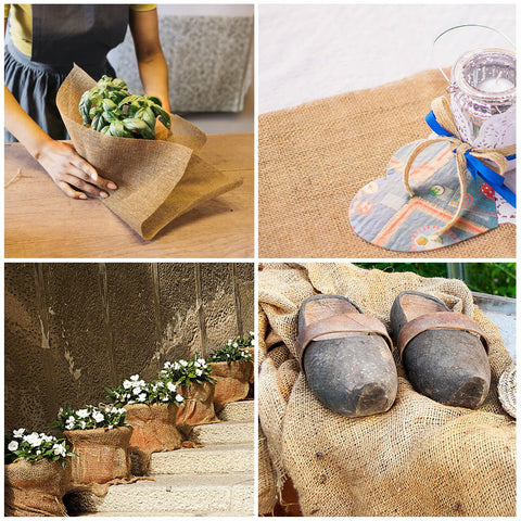SrMayyi garden decor burlap enhances rustic wedding and event aesthetics.