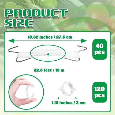 Srmayyi plant support clips secure vines and reduce sag during fruiting.