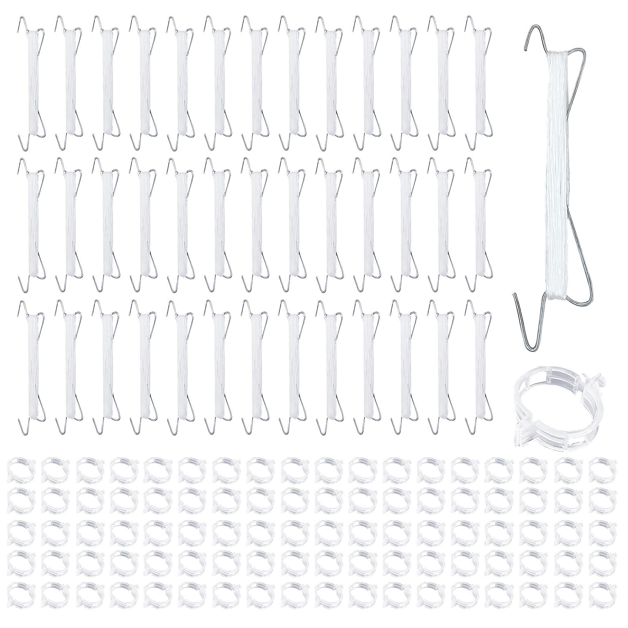 Srmayyi tomato hooks with string provide sturdy support for growing tomatoes.