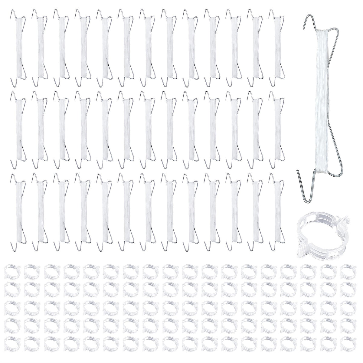 Srmayyi tomato hooks with string provide sturdy support for growing tomatoes.