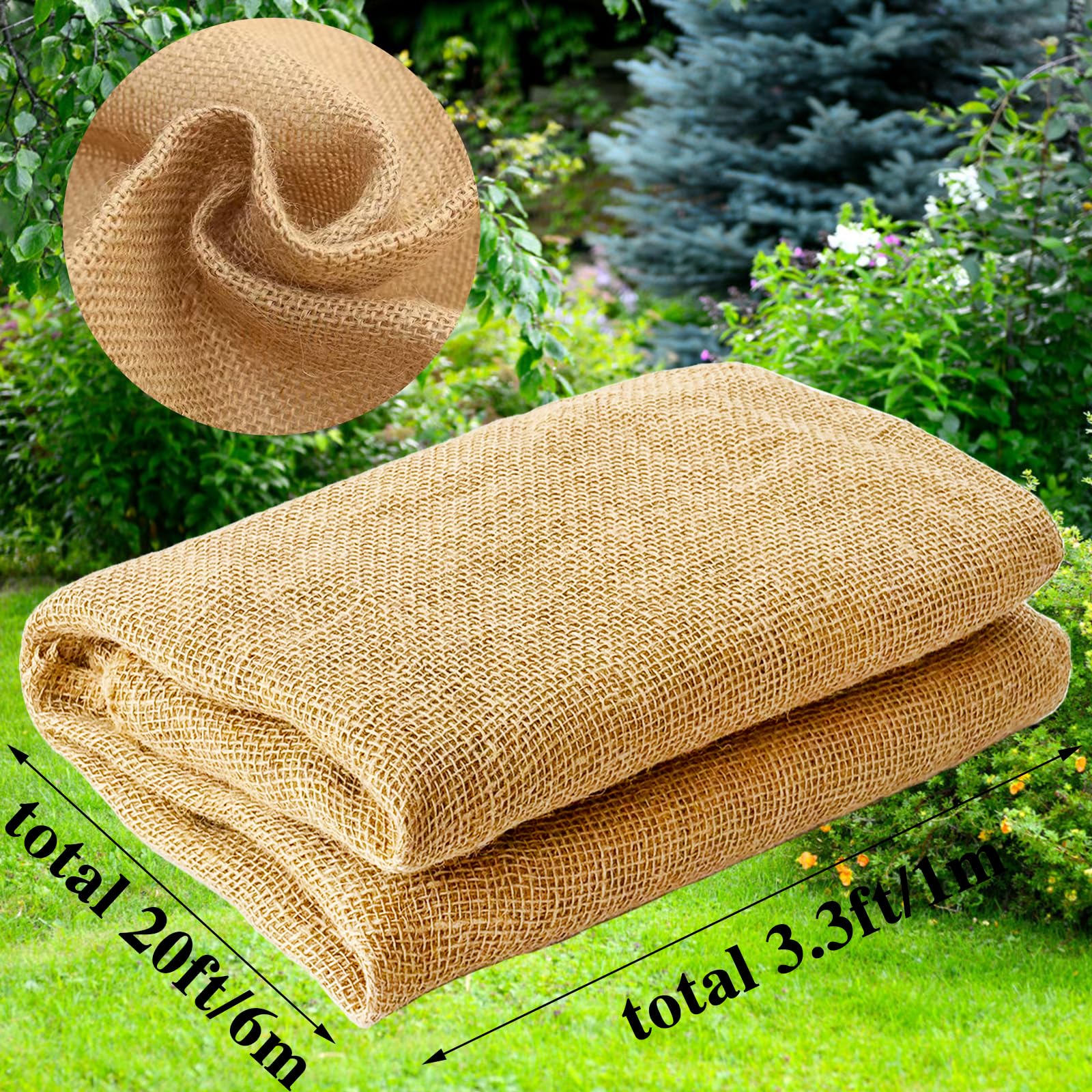 SrMayyi tree wrap burlap protects and insulates plants during cold weather.