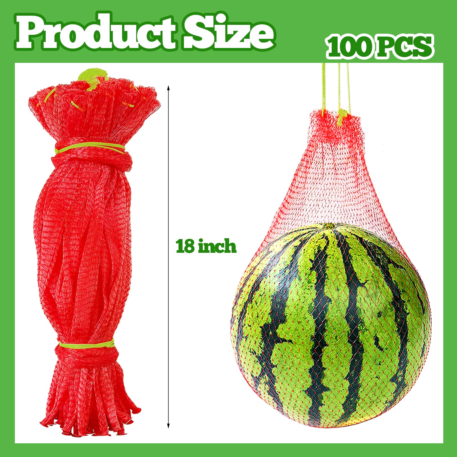 Srmayyi 18-inch watermelon net illustrating size for large fruits.