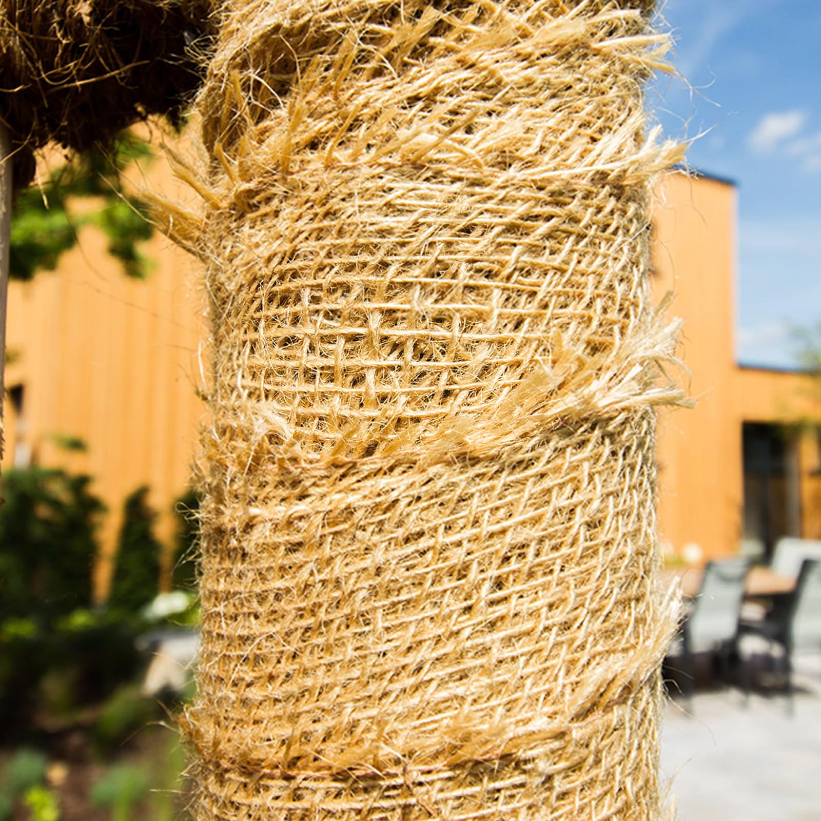 SrMayyi weed barrier burlap blocks weeds while allowing drainage.