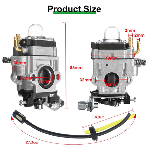 Sruchy carburetor for Harbor Freight 63022 side view showing build quality.