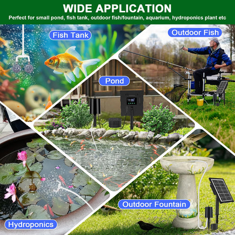 Srygery 2200mAh battery enables day and night aeration.