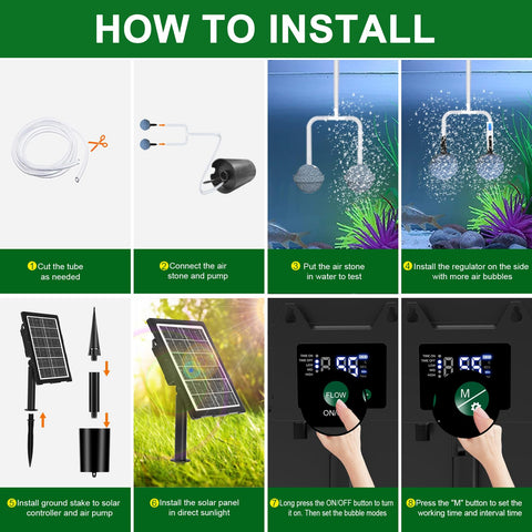 Srygery solar-powered by day, sustaining aeration at night.