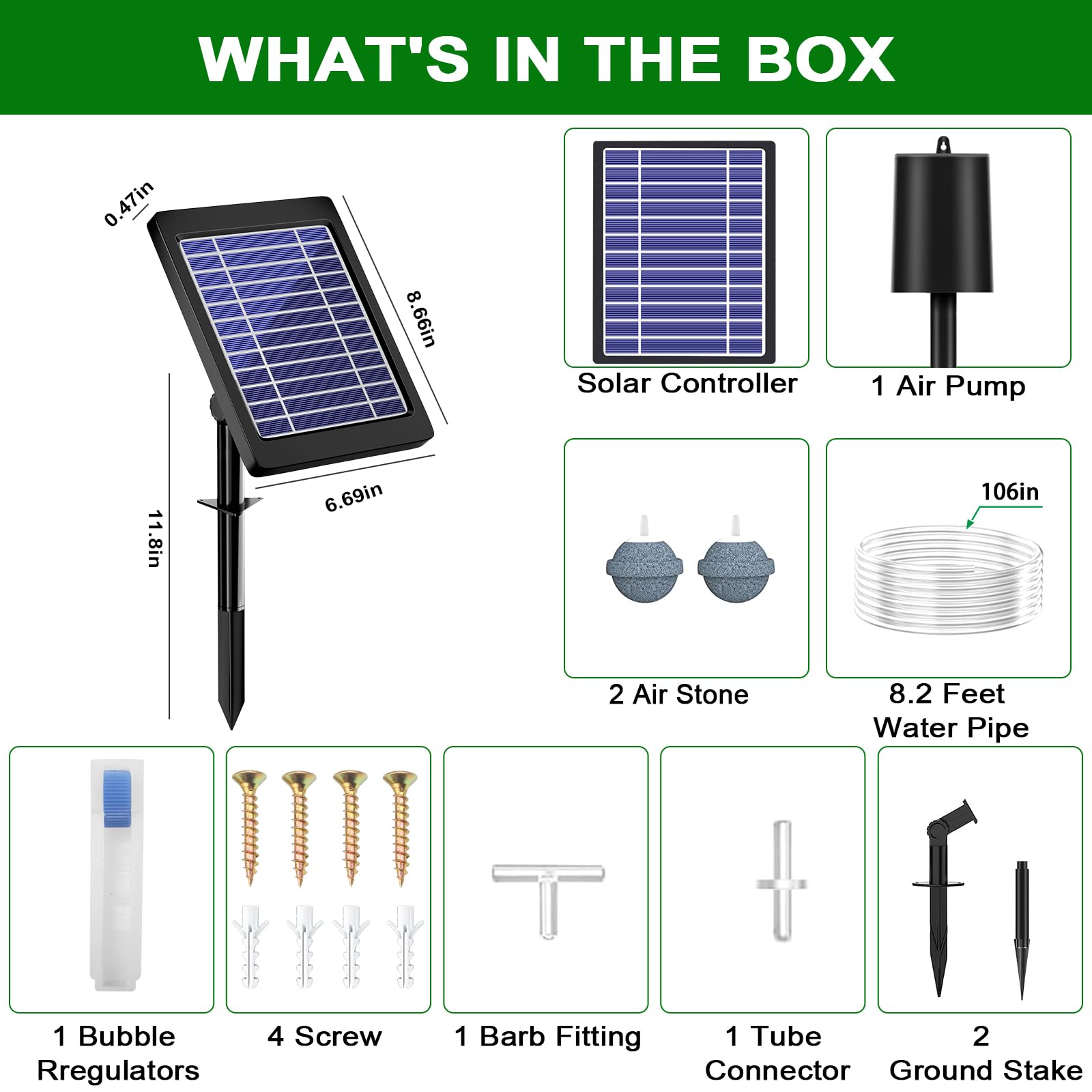 Srygery solar pump system suits hydroponics and aquariums