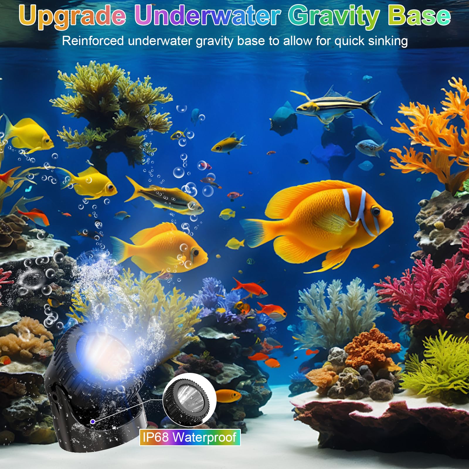 Srygery 13 ft cable underwater lighting for flexible placement