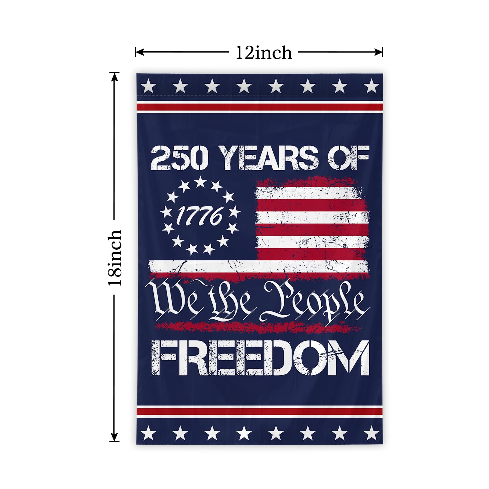 SSODREL patriotic flag 12x18 inch for porch and garden use