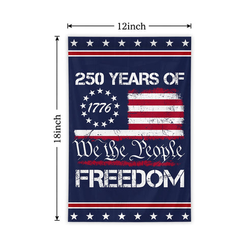 SSODREL patriotic flag 12x18 inch for porch and garden use