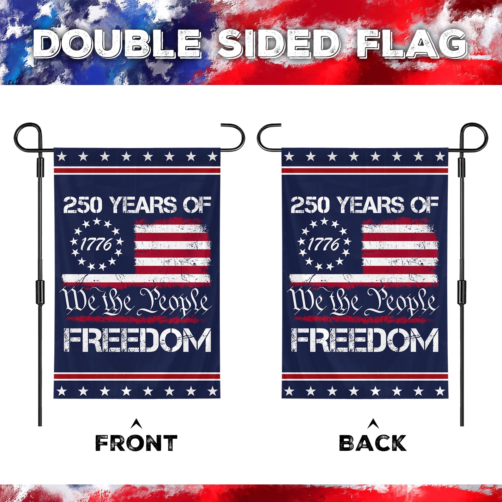 SSODREL polyester burlap garden flag durable for outdoor longevity