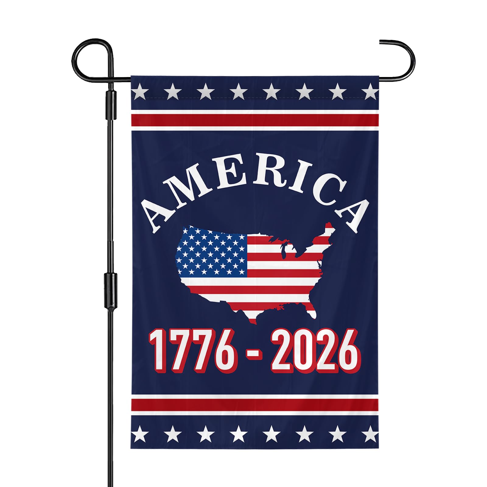 SSODREL We The People 12x18 garden flag adds festive curb appeal outdoors.