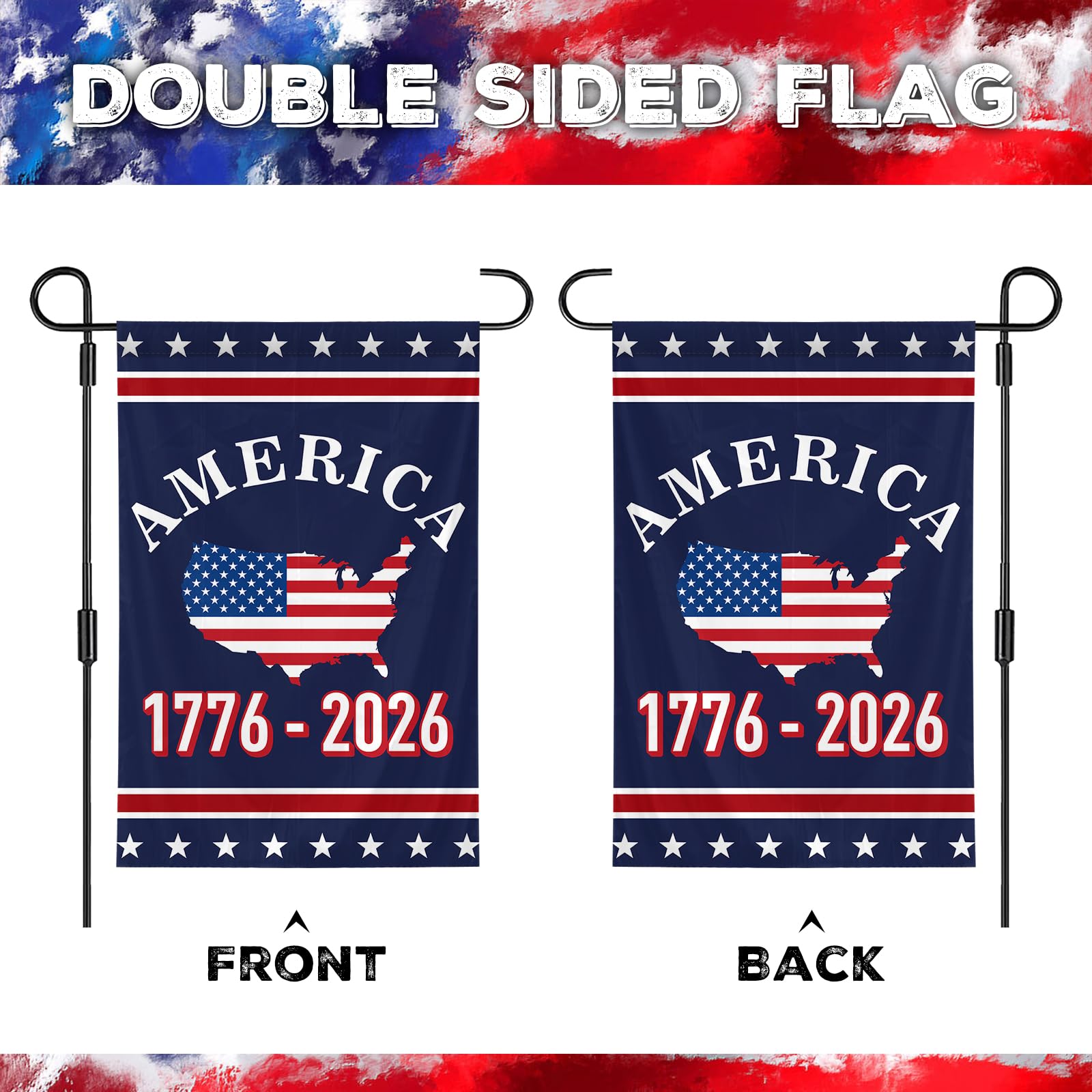 SSODREL We The People patio garden decor flag for porch or lawn charm.