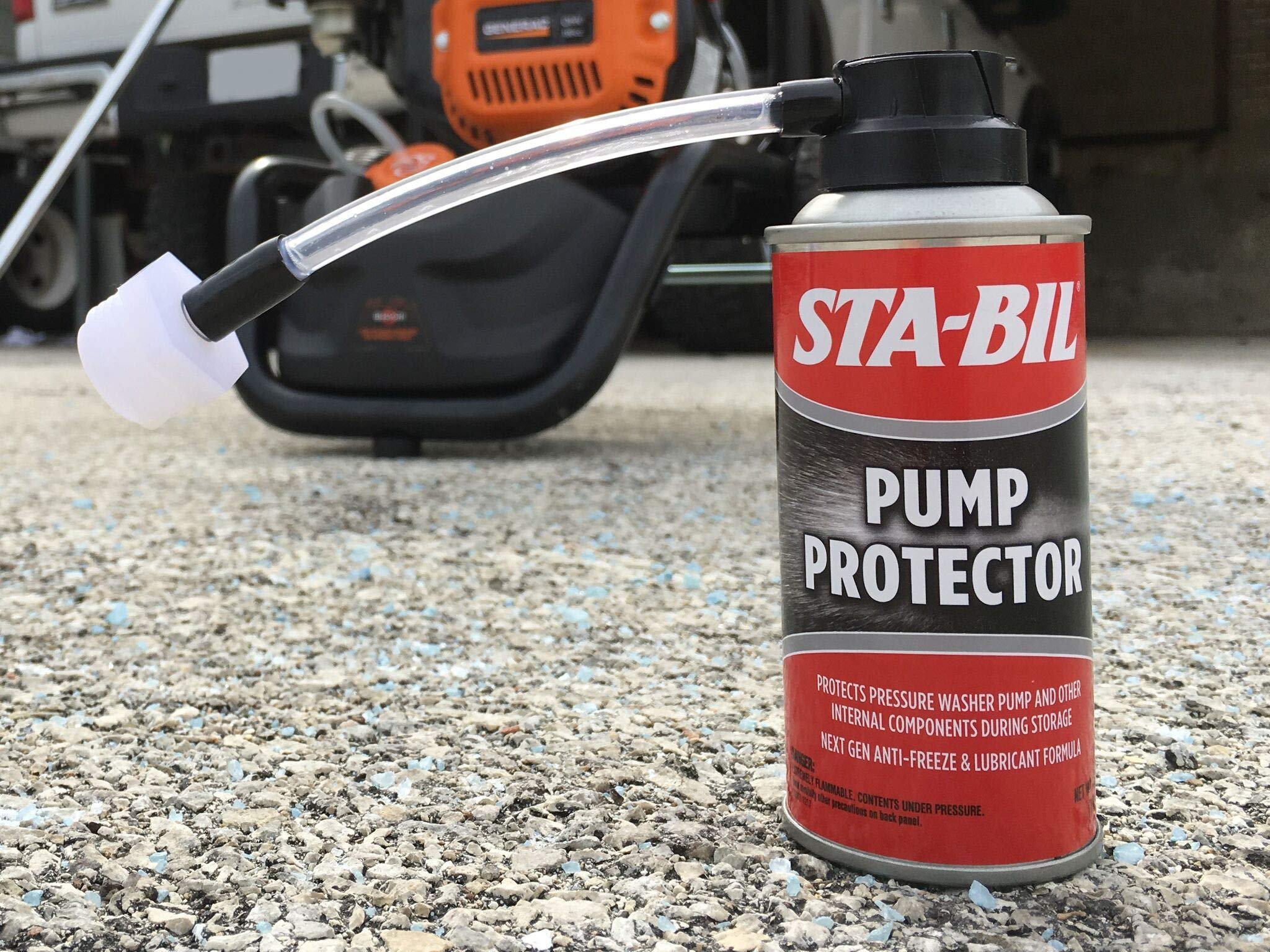 STA-BIL Pump Protector 4 oz packaging is compact for storage and transport
