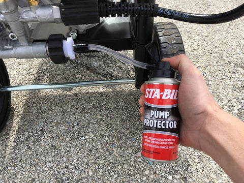 STA-BIL Pump Protector simple, quick application for protection during storage