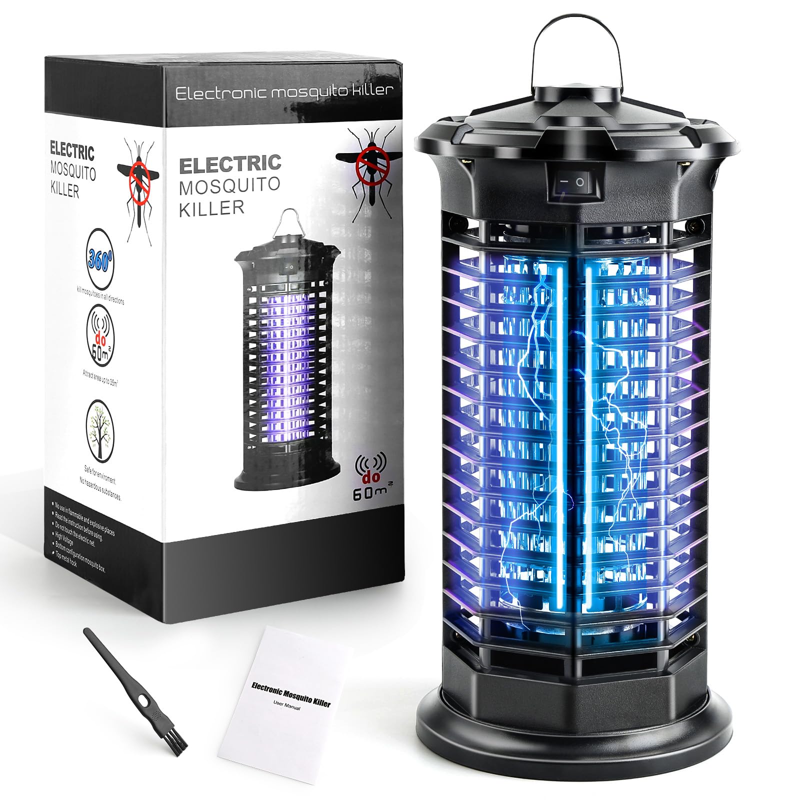 STABLEP electric bug zapper indoors outdoors with 1000V grid attracts mosquitoes efficiently