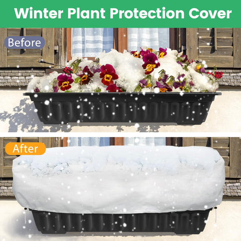 Stadeco thickened frost cloth for 4.1x2ft beds increases winter protection.