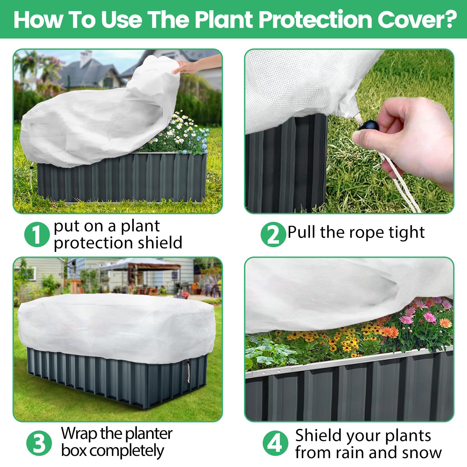 Stadeco frost cover suitable for balcony and windowsill planters.