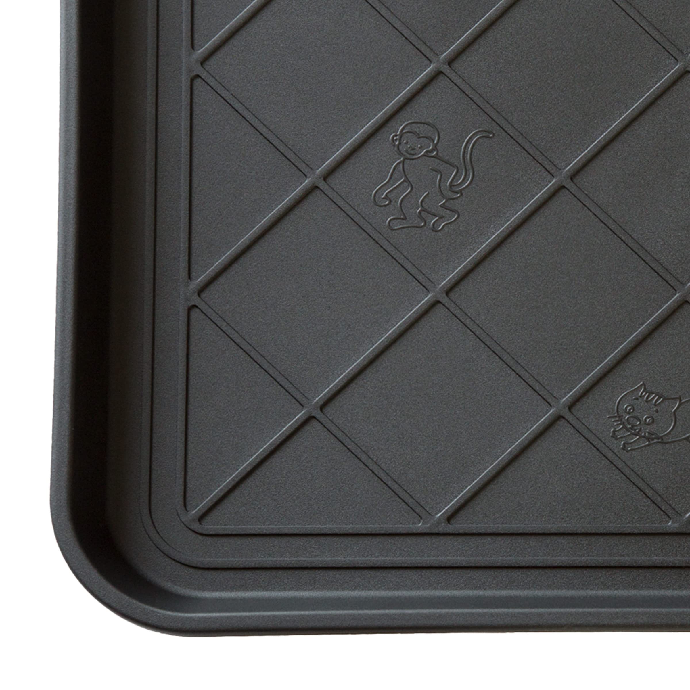 Stalwart boot tray dimensions 20 by 15 inches with 1.3 inch lip