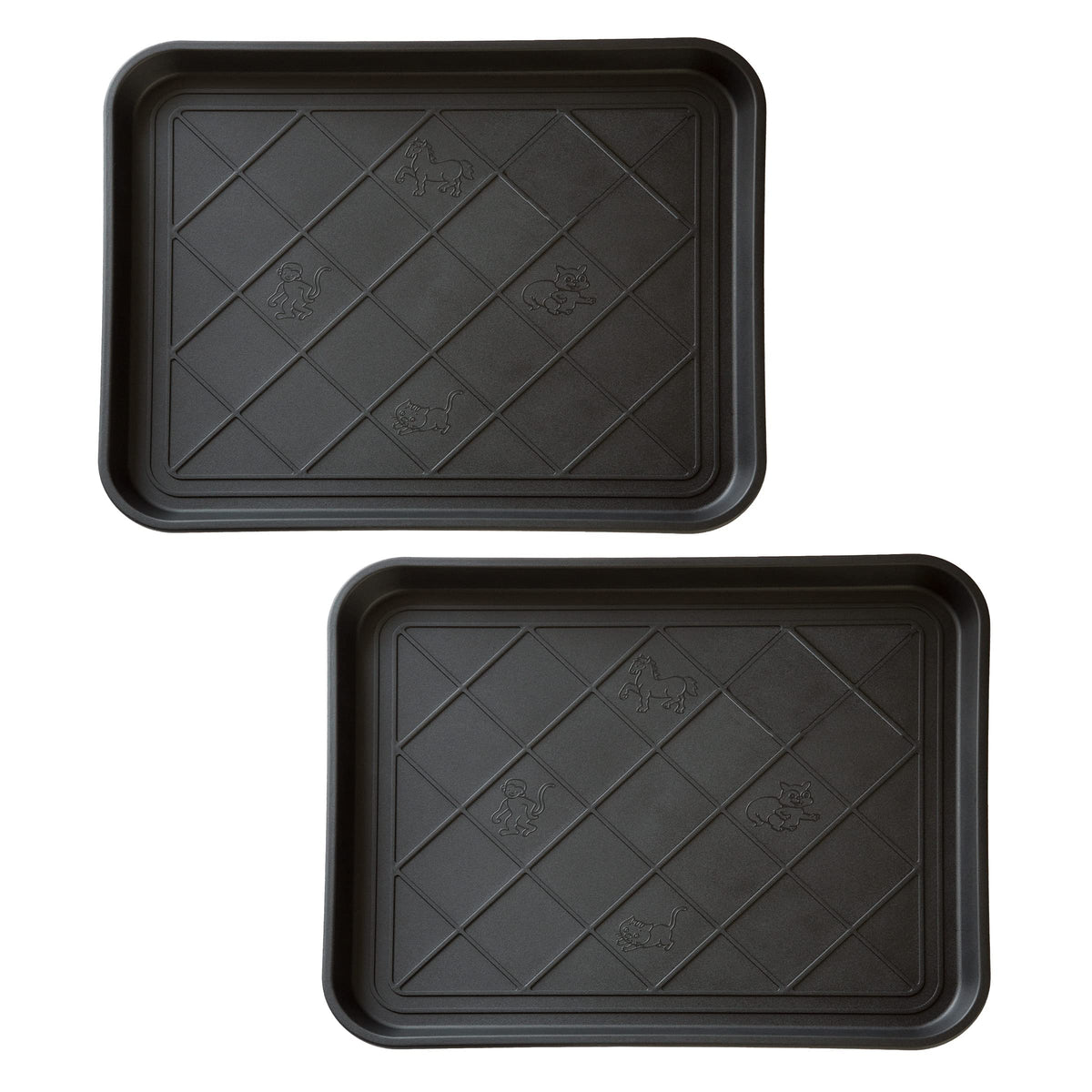 Stalwart all-weather boot tray front view protecting entryway floors from moisture