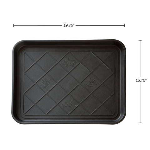 Stalwart boot tray raised edge containing dirt and spills